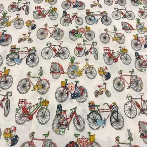 Cotton fabric, bicycle fabric, childrens fabric, workmanship, fabrics by meters, 1 meter x 160 cms, PERTEX textile