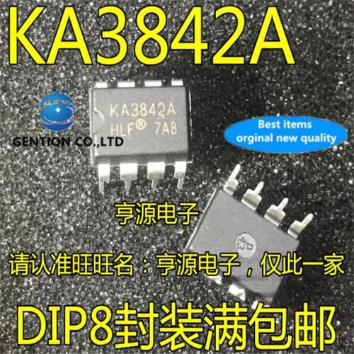 50Pcs KA3842 KA3842A DIP8 Switching power supply control IC chip in stock 100% new and original