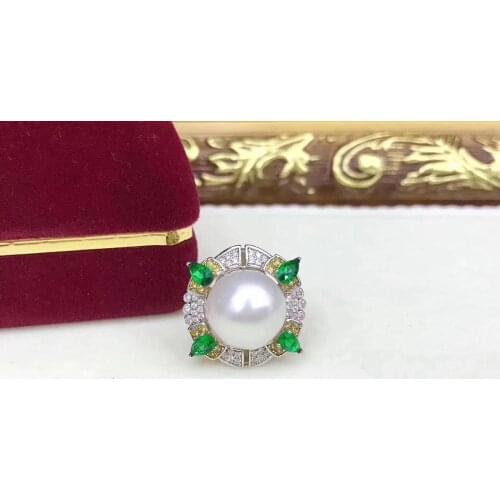 925 Sterling Silver Finger Ring Adjustable Ring Findings Jewelry Parts Fittings Accessories for Edison Pearls Beads Stones