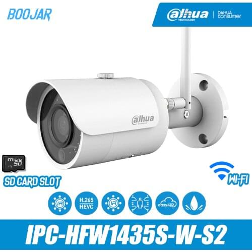 Dahua IPC-HFW1435S-W-S2 2K H.265 Wi-Fi IR 30M IP67 4MP Mini-Bullet Camera