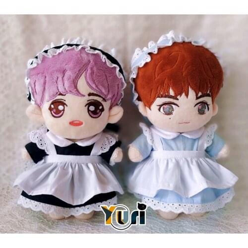 Doll use Maid Outfit Kpop Star Idol Doll Clothes Clothing For Star Idol Shoto 20cm Doll Costume Cosplay Black Blue Pink Sa XW