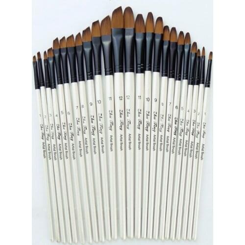 12 PCS Miniature Paint Brush Set Professional Nylon Brush Acrylic Painting Thin Hook Line Pen Art Supplies Hand Painted hot