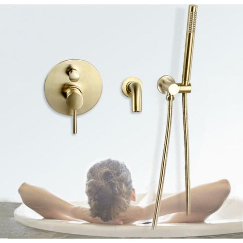 Stainless Steel Bathroom And Shower Fixtures Hidden Shower Concealed Shower Set