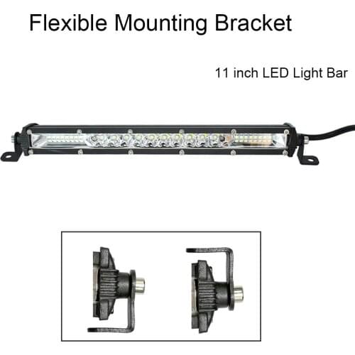 1Piece Single Row 11 inch LED Light Bar Aluminum Housing for Cars Off-road SUV ATV Bus Snowmobile Trucks Forklift Train Boat 12V