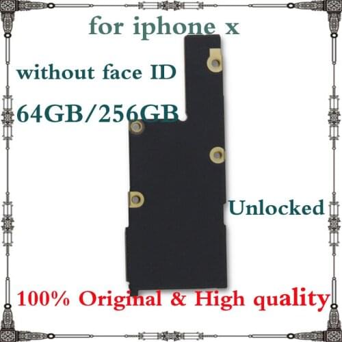 Top quality tested 64GB 256GB Original Motherboard for iphone X Unlocked mainboard+Chips IOS system logic board without face ID