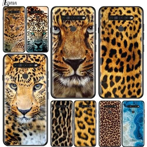 Tiger Leopard Panther for LG G8 G8S G8X V30 V35 V40 V50 V60 ThinQ Q60 K40 K50 K51 K61 K71 K92 K62 K42 Black Phone Case