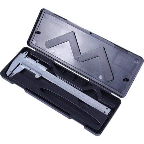 Practical Vernier Caliper 6" 0-150mm/0.02mm Metal Carbon Steel Calipers Gauge Micrometer Measuring Tools
