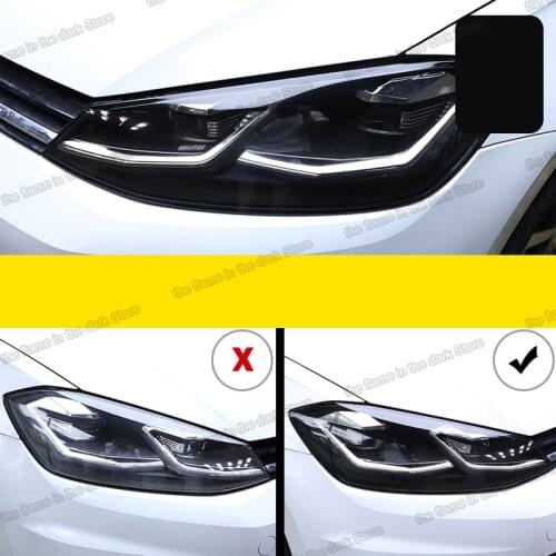 Lsrtw2017 TPU Transparent Black Headlight Film Protective Sticker anti-scratch sticker for Volkswagen Golf vw sagitar mk 7 mk6