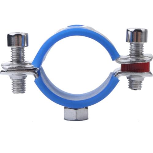 With Blue Case M8x1.25mm Female Fit 19-108mm OD Tube 304 Stainless Steel Pipe Hanger Bracket Clamp Suppoert Clip Homebrew