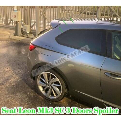 For Seat Leon Mk3 SC 3 Doors 2012-2020 Spoiler Auto Accessory Universal Spoilers Car Antenna Diffüser Flaps Spilitter