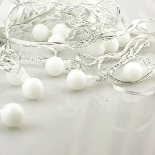 5M 20Leds ball Strip Light For Christmas Festive Wedding Outdoor Natal Garden Decoration AC 110V/220V With tail plug