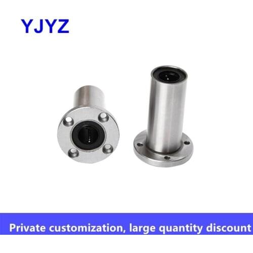 Lengthened round flange linear bearing and anti-rust electroplating lengthened round flange linear bearing LMF6 8 10LUU