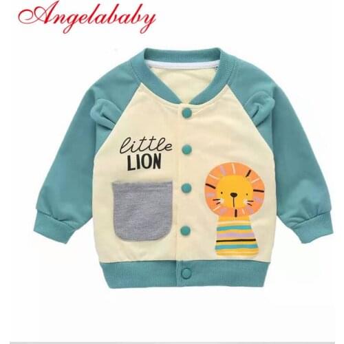 Spring and Autumn Kids Jackets Baby Boys Outerwear Coat Clothes Cute Girls Cartoon Casual Tops Childrens Cotton Sweatshirt