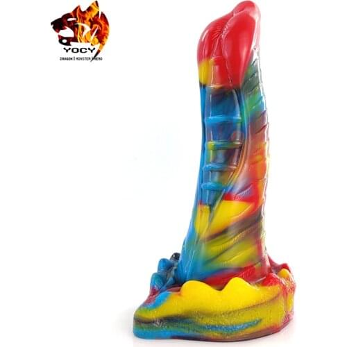 YOCY Large Anal Butt Plug Colorful Fantasy Dildo Alien Shape Liquid Silicone Sex Toy For Couples Flirt Adult Product Sex Shop