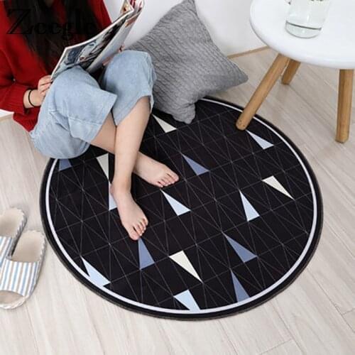 Zeegle Geometric Carpet Kids Room Soft Chilrens Rug Round Carpet For Living Room Non-slip Mats Bedroom Coffee Table Floor Rug