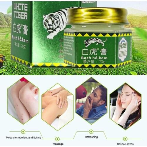 1Pcs Original Tiger Balm Ointment Insect Bite Meat Relieve Arthritis Joint Pain Intensity Pain Muscle Aches Tiger Balm White
