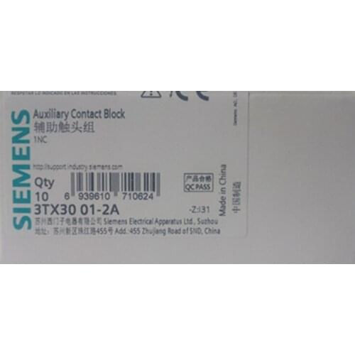 ** 1pc Siemens 3TX3001-2A 1NC Contactor auxiliary contact free shipping