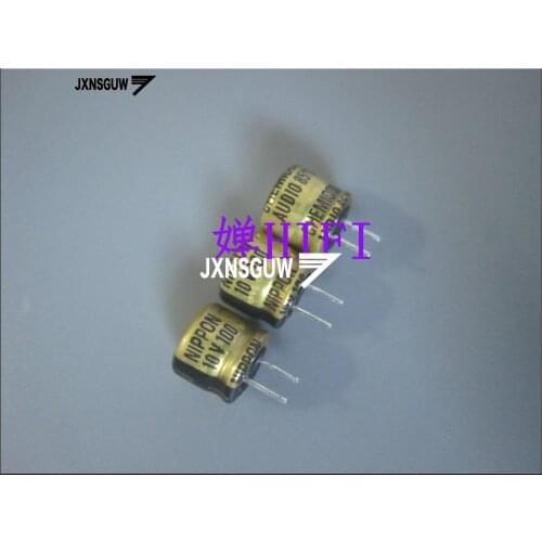 20PCS NIPPON AUDIO 10V100UF 6X5MM NCC long life electrolytic capacitor 100UF/10V CHEMI-CON 85 degrees 100uF 10V