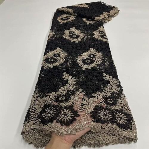 African Net Lace Fabric 2021 High Quality Handmade Lace Nigerian Lace Fabrics Sewing French Guipure Cord Lace Material j67-493