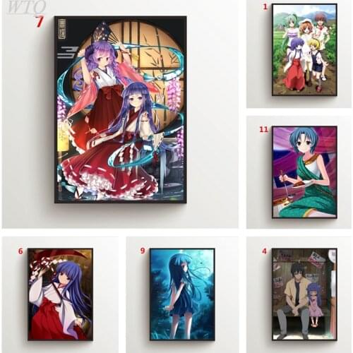 Anime Posters When They Cry Furude Rika Posters and Prints Canvas Painting Wall Decor Wall Art Picture for Living Room Decor