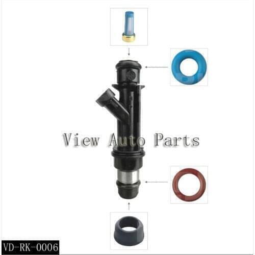 Free Shipping 200sets for CHEVROLET BUICK Isuzu GMC Fuel Injector repair kits plastic pintle cap rubber oring seals VD-RK-0006