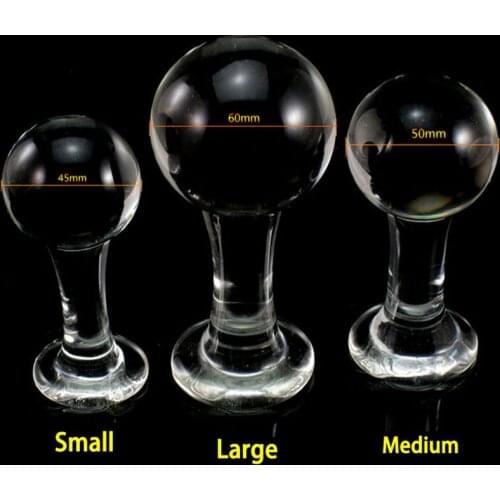 Big Glass Ball Anal Dilator Expander Glass Anal Plug Vaginal Balls Adult Sex Toys For Woman G Spot Stimulator Ass Butt Plug