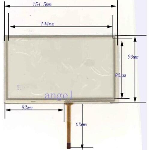 6.2'' four-wire peripheral 154*93 MM resistance touch screen for GPS navigation display screen line on the middle of the screen