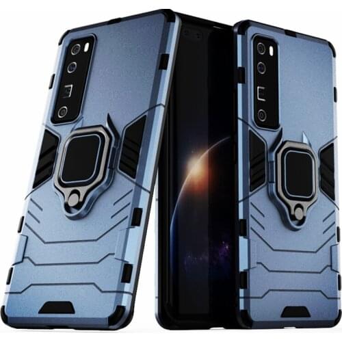 For Huawei Nova 7 Pro 5G Case Shockproof Ring Stand Bumper Silicone + PC Phone Back Cover For Huawei Nova 7 Pro 7pro Nova7pro