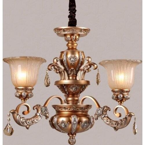 European Resin Lamps Hotel Villa Living Room Dining Room Modern Minimalist Study Bedroom Chandelier Lights
