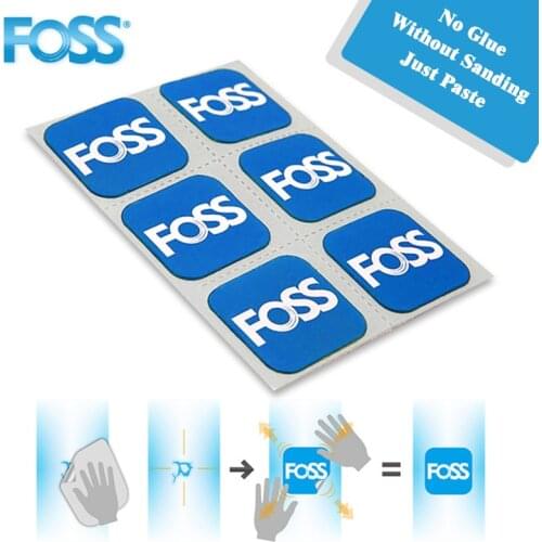FOSS Bicycle Tire Patch Repair Tool Bike Inner Tube Glue Tire Patch Repair Tools Inner Tyre Bike Tube Repair Pad 6pcs/Pack