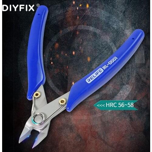 DIYFIX 5 inch High Precision Cutting Pliers Mobile Phone Repair Tool Electric Wire Line Cable Cutters Snip Nipper RELIFE RL001