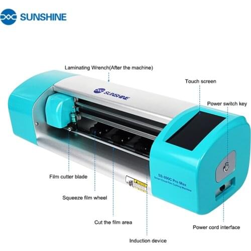 SUNSHINE SS-890C pro max Auto Cutting Machine 16 inch Flexible Hydrogel Film for Screen Front Protective Back Film Cut sticker