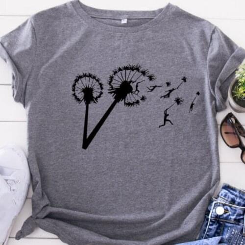 Fashionable Ladies T-shirt New Cotton Comfortable Pullover Top Street Fashion Trend Style Printed O-neck Short Sleeve T-shirt
