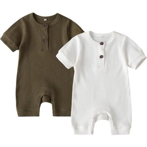 Fahion 100%Cotton Short Baby bodysuits Newborn boys girls Clothes Sets kids Jumpsuit toddler boy pajamas