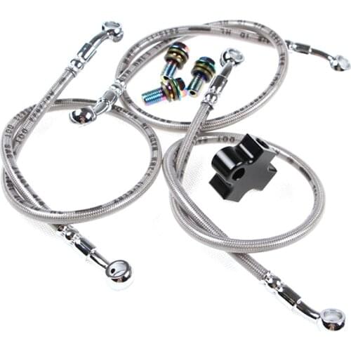 Motorcycle Hydraulic Brake Hose Pipe 3 way Adapter For Dirt Pit Bike ATV Brake System