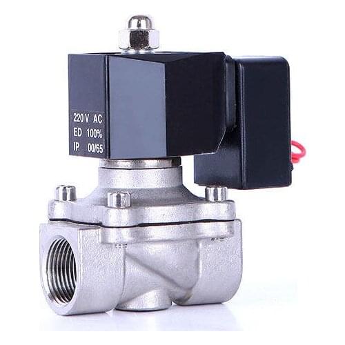 DN20 Normally Closed Solenoid Valve Water Stainless Steel Solenoid Valve IP65 Fully Enclosed Coil
