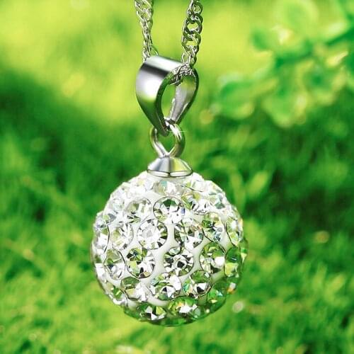 2021 New Anti Allergy S Material Womens Necklace Spherical Pendant Fashion Trend Holiday Gift Birthday Present Wholesale