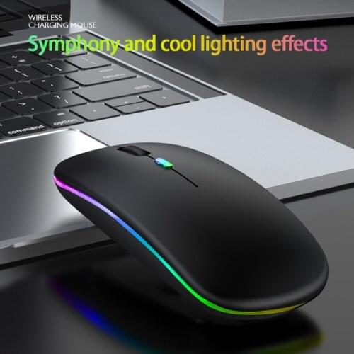 New Arrival Wireless Mouse Bluetooth RGB Mouse Rechargeable Computer Mause LED Mice USB Optical Backlit Mouse For Laptop PC