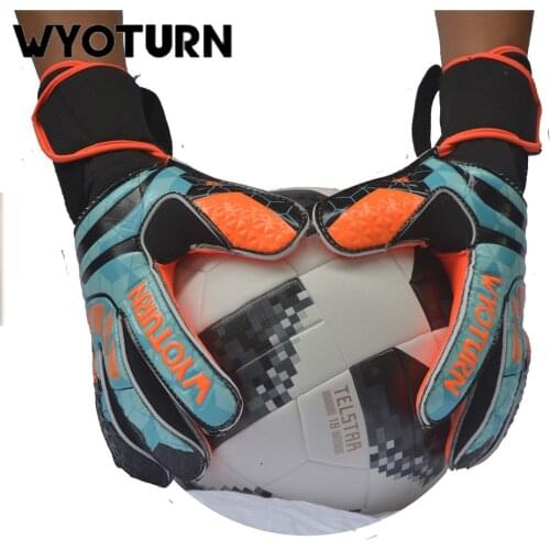 New Arrival Football Goalkeeper Orange Latex Soccer Goal Keeper Gloves Profissional Adulto Goalie Gloves futbol protección para
