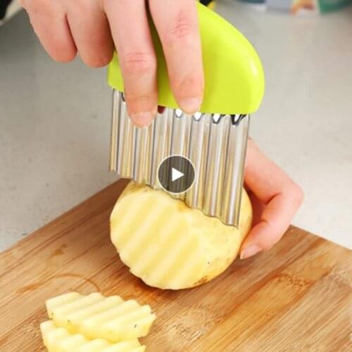 Potato Slices Knife Wave Onion Potato Slice Potato Slices Knife Kitchen Convenient Gadget Multi-Function Chopper Bar Knives Tool