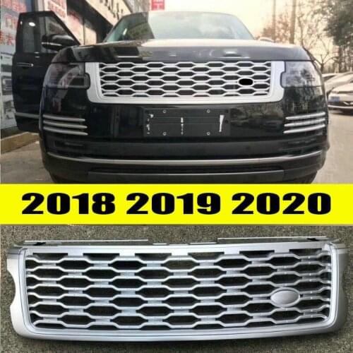 Front Center Mesh Grille Grill Cover For Range Rover L405 2018 2019 2020 Silver