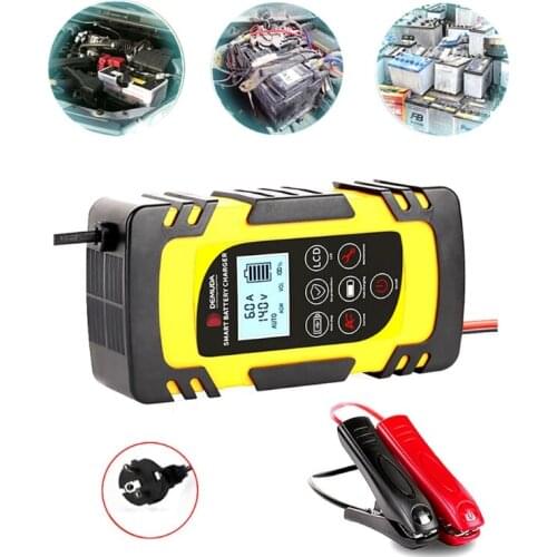 Fully-Automatic 12V 24V Lead-acid Smart Battery Charger Maintainer Charger Fast Charge Over Temperature Protection
