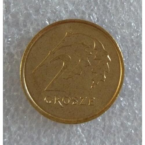 Poland 2 Groszy Coins Eu Edition Europe 100% Real Original Used Coin Old Random Year