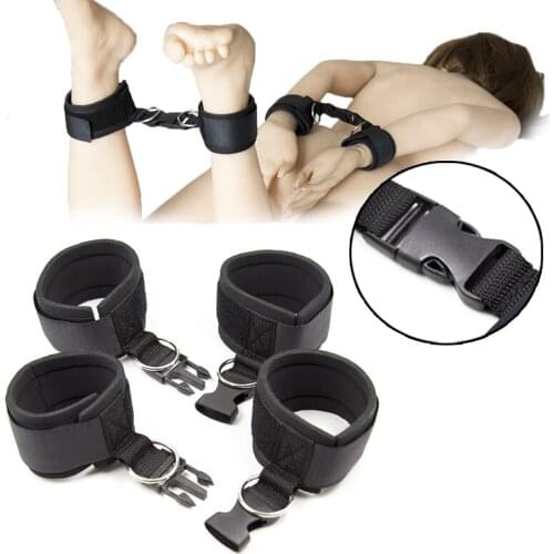 Adult Games BDSM Bondage Anklet Restraints Sex Handcuffs with Buckle Foot Hand Cuff Slave Games Adult Sex Toys for Couples Woman