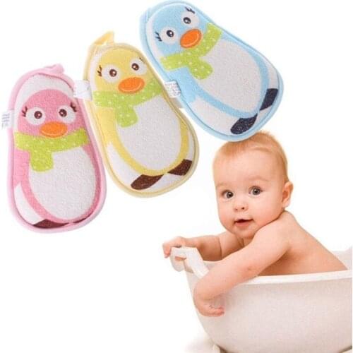 Cute Newborn Baby Shower Bath Sponge Rub Infant Toddle Kids Bath Brushes Cotton Rubbing Body Wash Towel Accessories