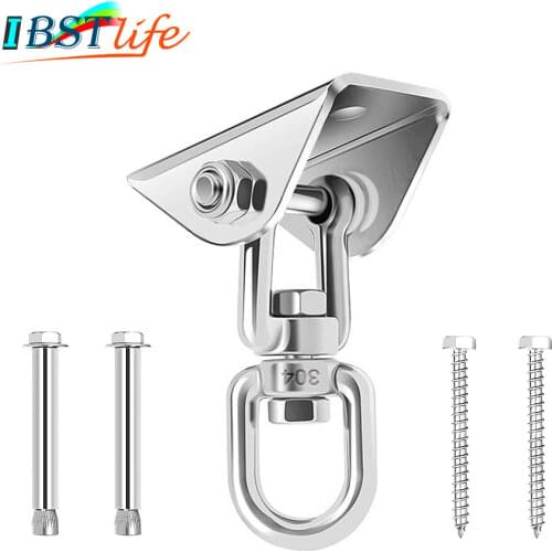 Heavy Duty Swing Hangers Suspension Hooks 2204 LB 360 Rotate Swing Hooks Playground Porch Yoga Seat Hammock Chair Sandbag Sets