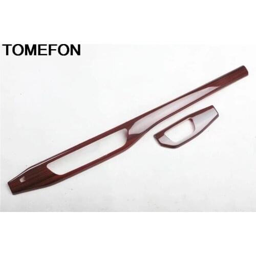 TOMEFON For Audi A5 2017 2018 2019 LHD Front Middle Center Console Control Dashboard Panel Cover Trim Interior Accessories ABS