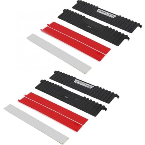 2PCS Desktop Computer Memory Bank Aluminum Cooling Fin for DDR / DDR2 / DDR3 / DDR4 Memory Card