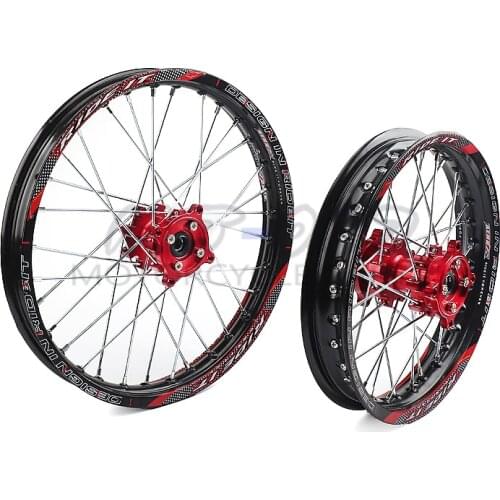 High Quality Front 1.60-17 Rear 1.85-14 inch Alloy Wheel Rim With CNC Hub For 14 inch 17 inch Dirt Pit bike Motorcycle Wheel Hub