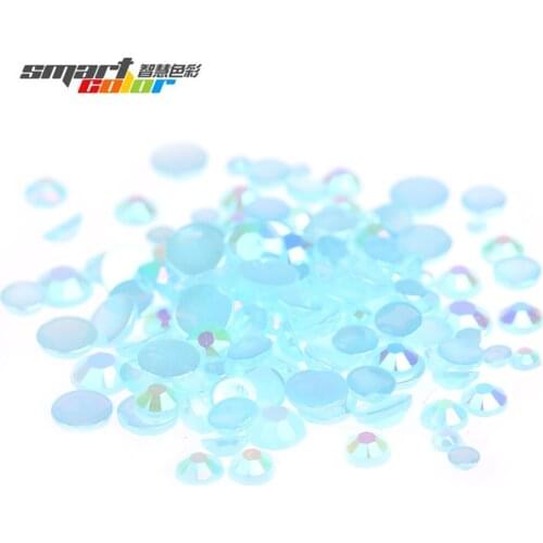 Jelly Light Blue Color Multi-size Optional Acrylic Rhinestones Shoes Clothing Decorations Sparkling Nail Art Decorations